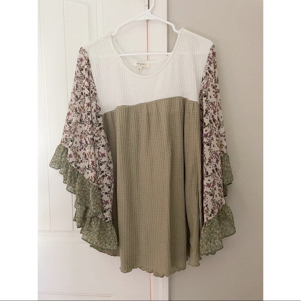 Waffle Knit Top - Size XL